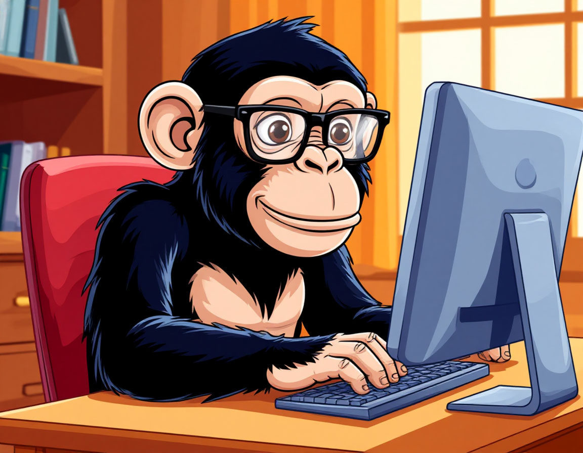 Изображение милой обезьянки